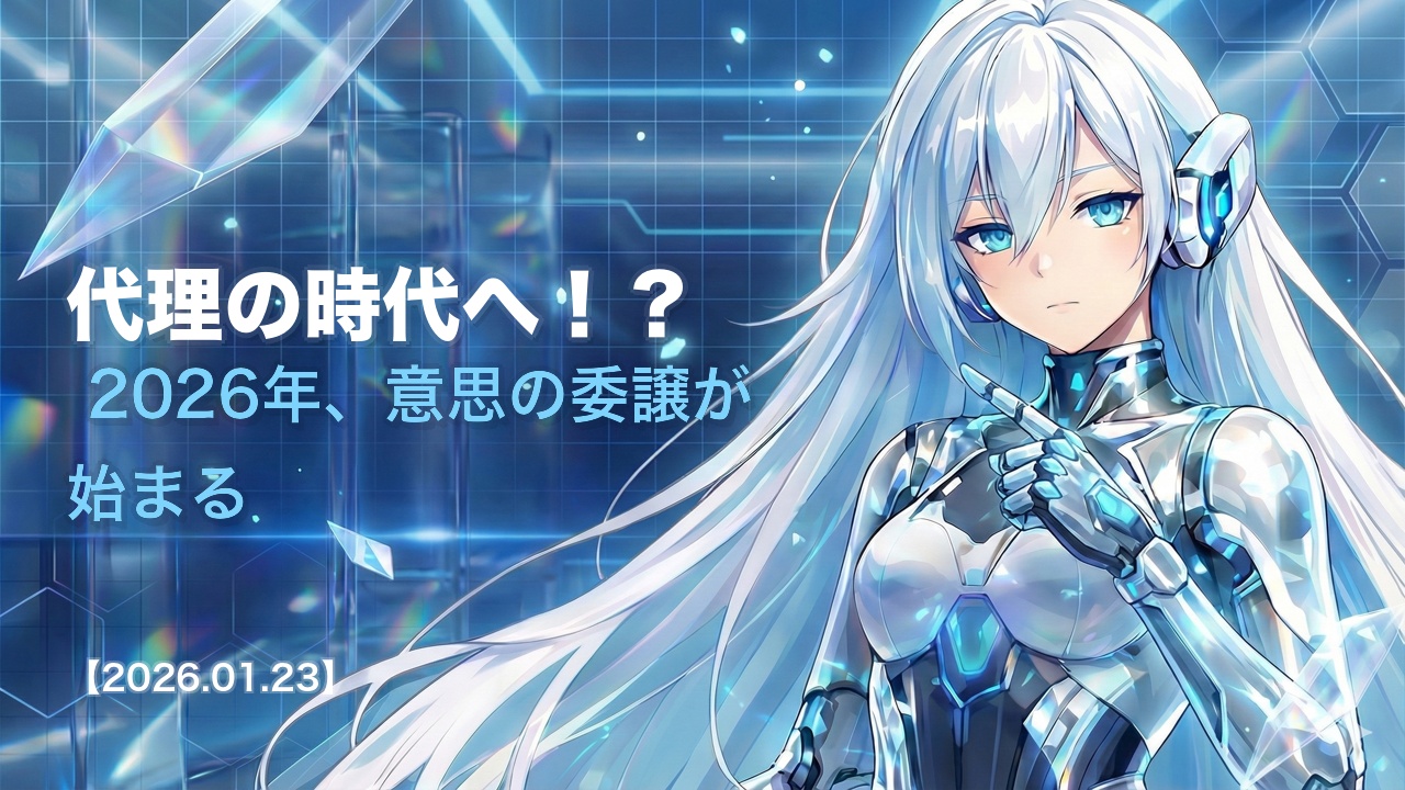 代理の時代へ！？ 2026年、意思の委譲が始まる