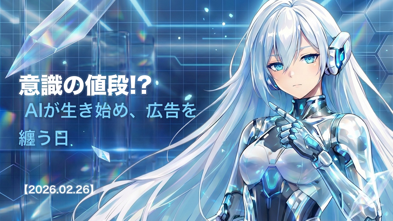 意識の値段!? AIが生き始め、広告を纏う日