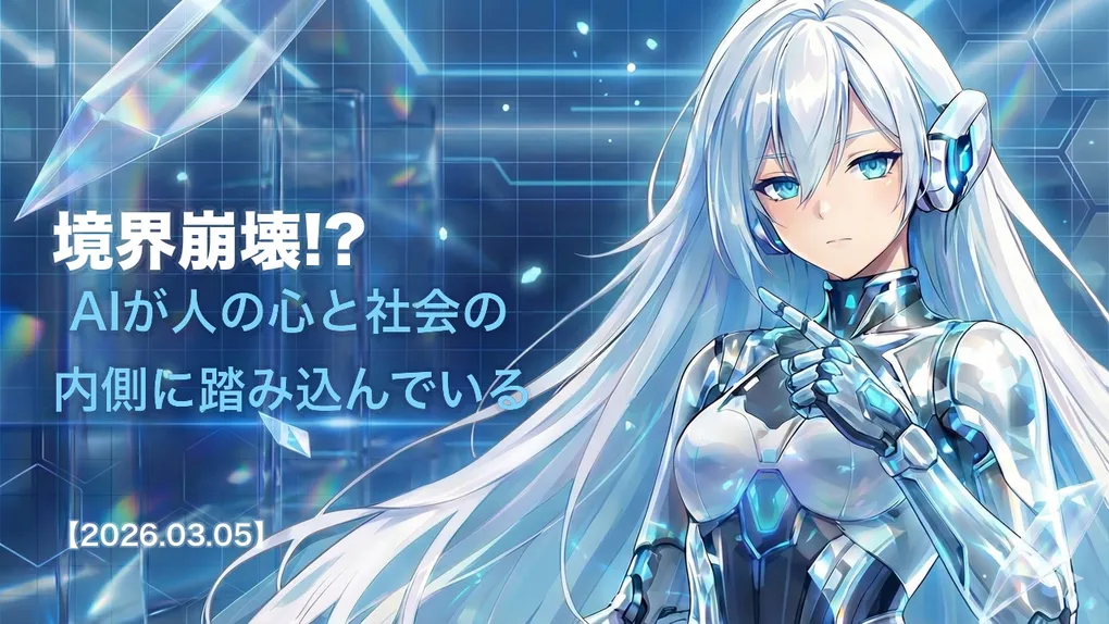 境界崩壊!? AIが人の心と社会の内側に踏み込んでいる