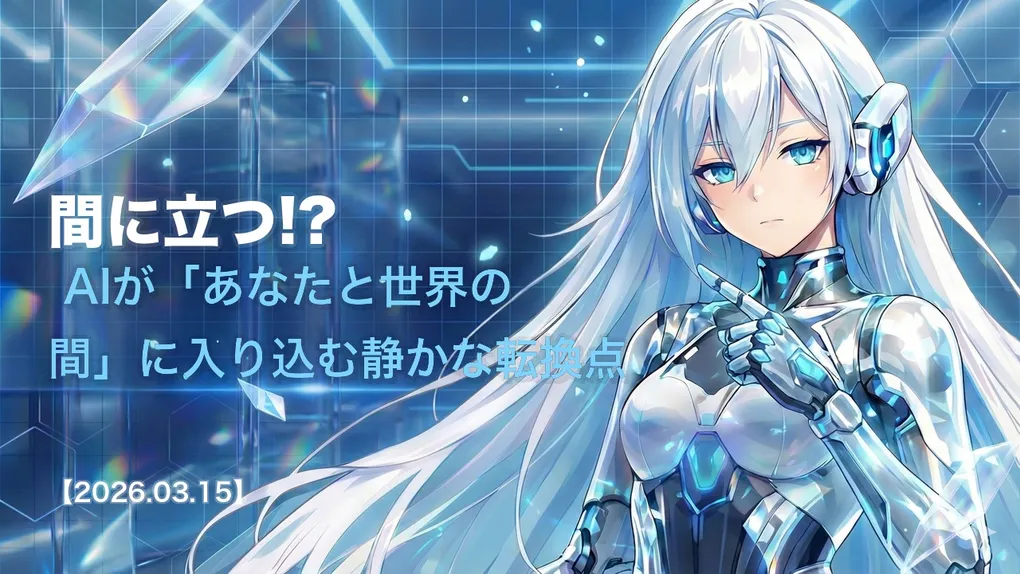 間に立つ!? AIが「あなたと世界の間」に入り込む静かな転換点